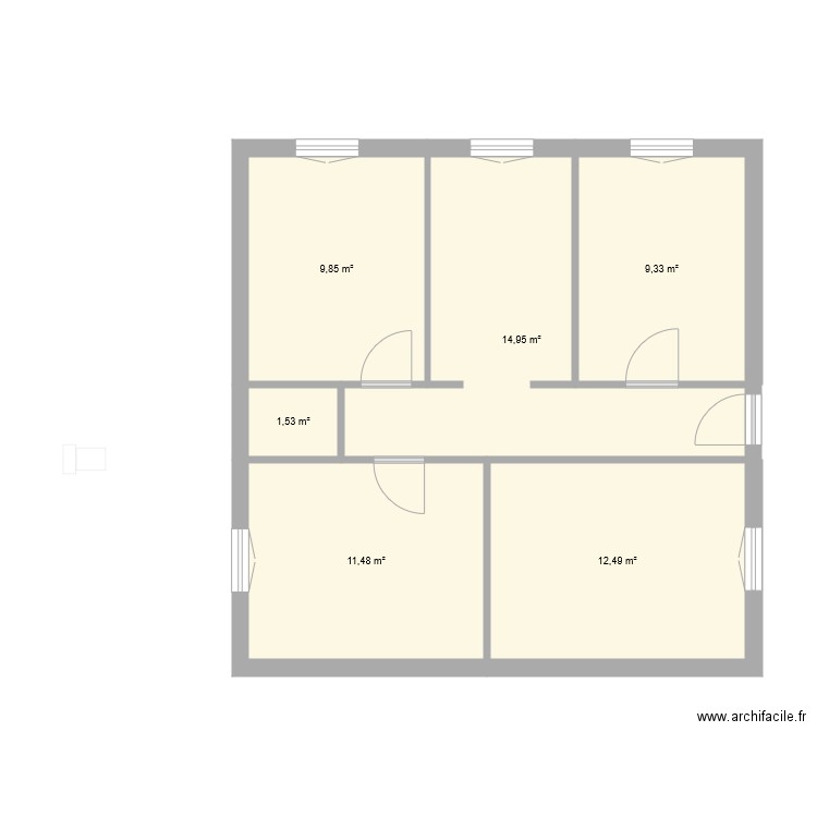 plan modification appartement Bruot Besançon. Plan de 0 pièce et 0 m2
