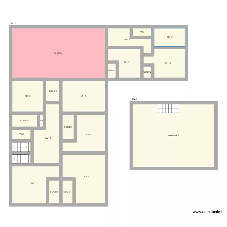 CASTELLIUM R+2. Plan de 