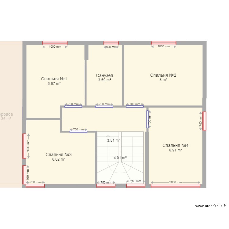  90. Plan de 0 pièce et 0 m2