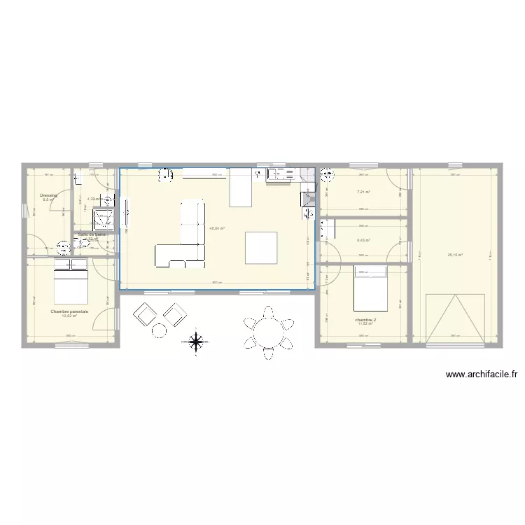 AVION2 plain pied St Paul m2 2 ch. Plan de 