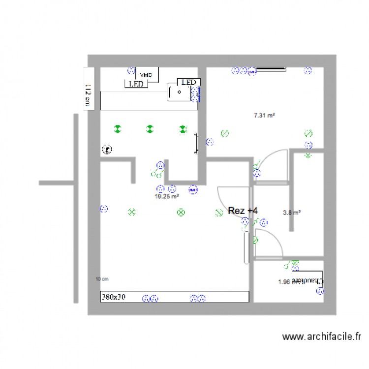 Marie José Rez4 élec Romek. Plan de 0 pièce et 0 m2