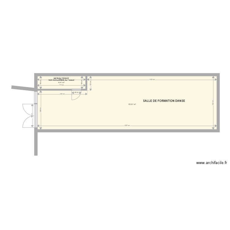 Salle de danse Serignan II. Plan de 0 pièce et 0 m2