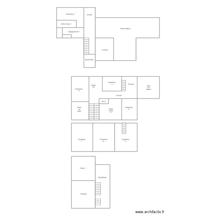 FOUESNANT ESTABLE. Plan de 22 pièces et 176 m2