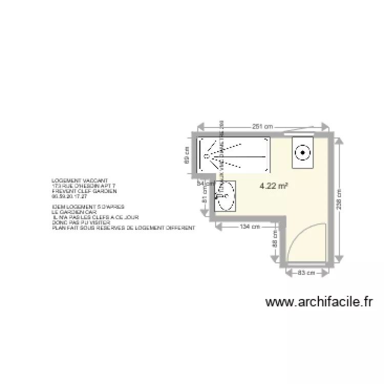 LEMAIRE ET APT 7 FREVENT . Plan de 