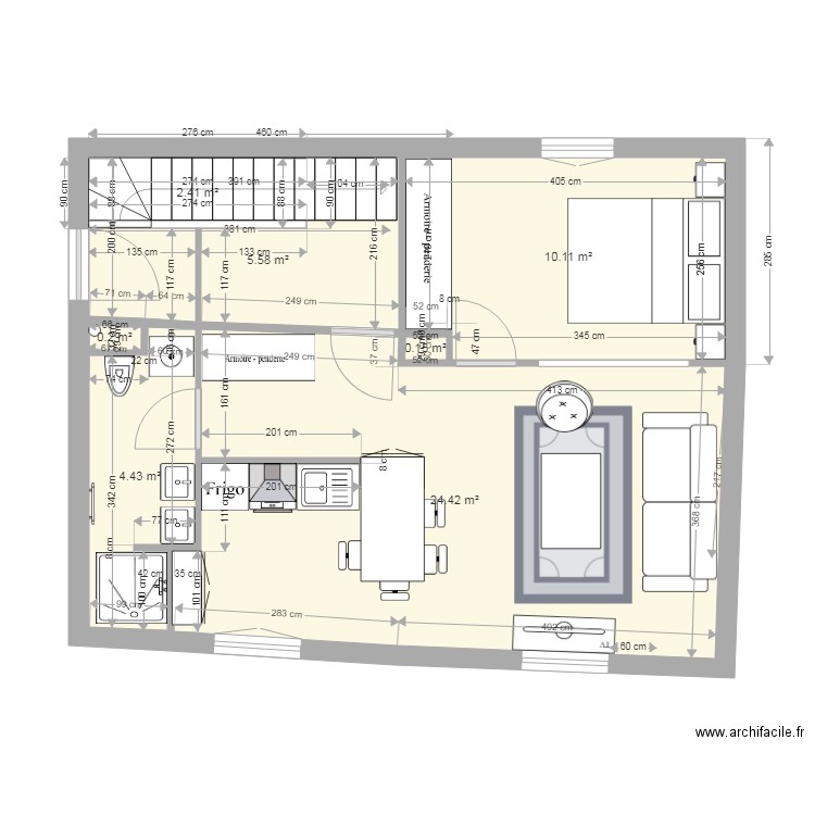 1er étage projet V1. Plan de 0 pièce et 0 m2