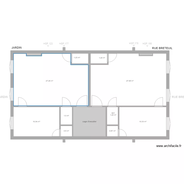 189 breteuil 3eme ARNAUD. Plan de 
