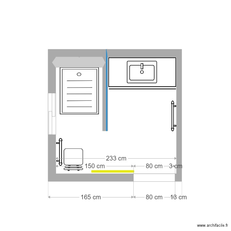 salle debains. Plan de 0 pièce et 0 m2