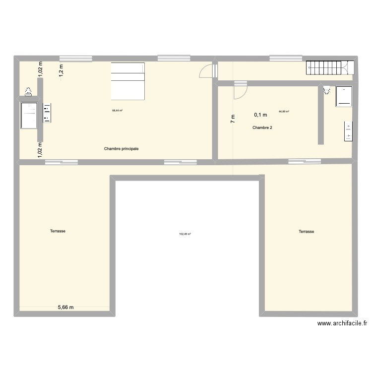 RC Benslimane 1 étage. Plan de 0 pièce et 0 m2