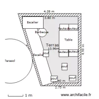 terrasse avec mobilier