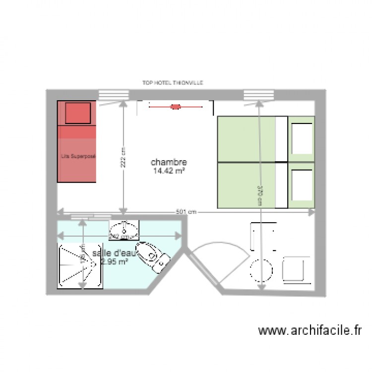 top hotel. Plan de 0 pièce et 0 m2