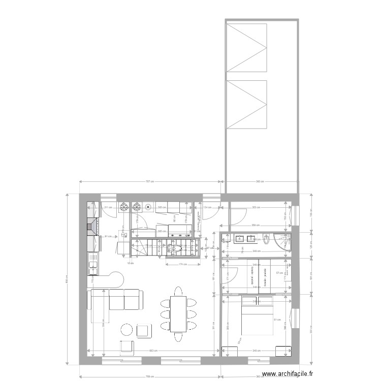 80m2garagenord. Plan de 0 pièce et 0 m2