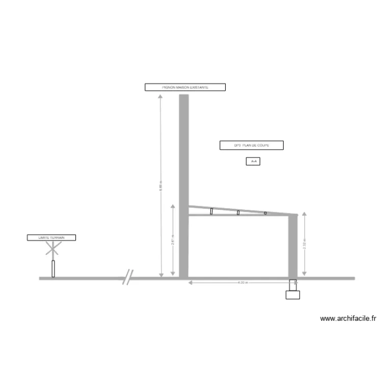 PLAN COUPE mika. Plan de 
