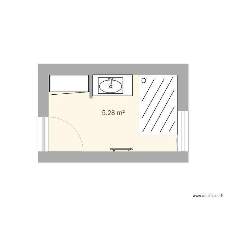 plan salle de bain Karine et Magalie. Plan de 0 pièce et 0 m2