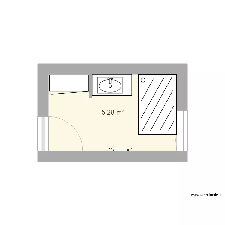 plan salle de bain Karine et Magalie. Plan de 