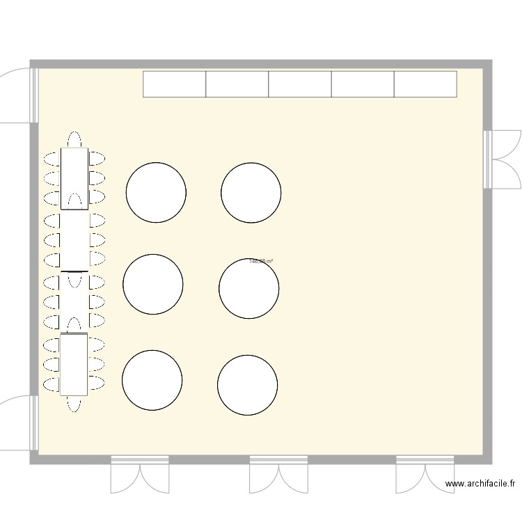 SALLE MARIAGE. Plan de 1 pièce et 147 m2