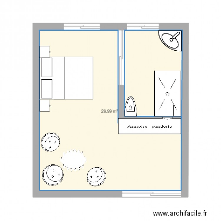 chambre ehpad. Plan de 0 pièce et 0 m2