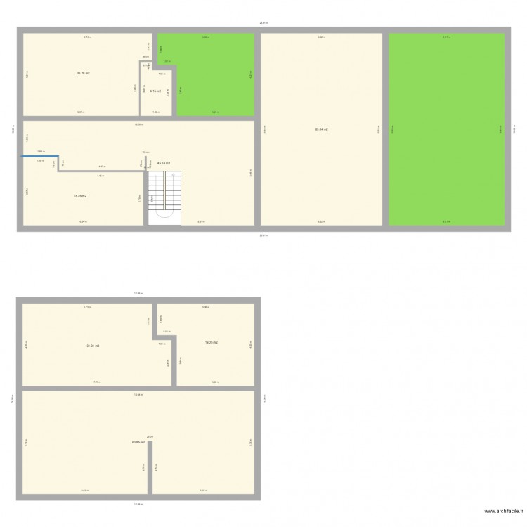 patio é zt. Plan de 0 pièce et 0 m2