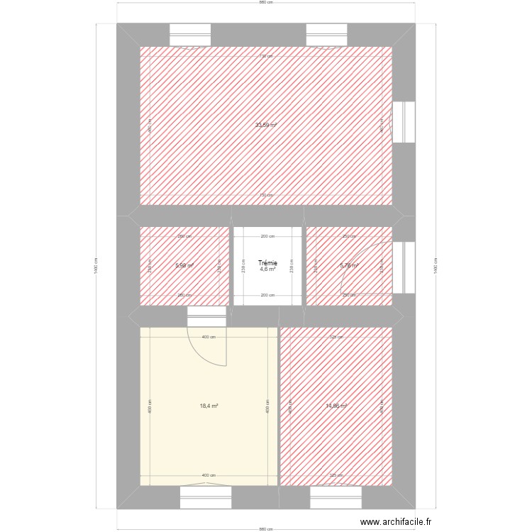 Hanen. Plan de 22 pièces et 268 m2