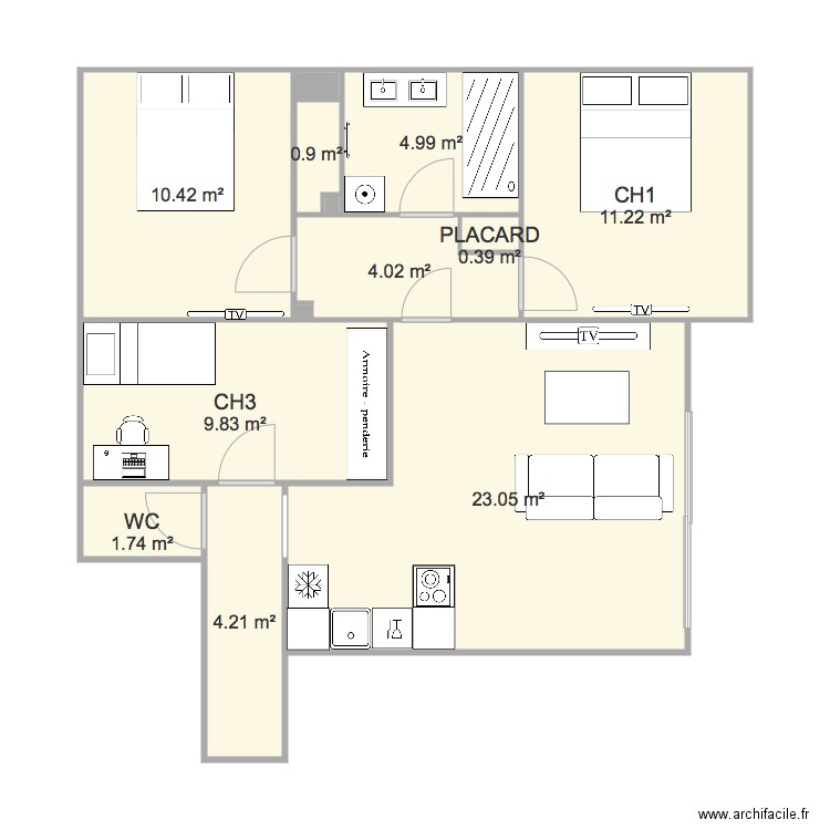 Cessole hypothèse. Plan de 0 pièce et 0 m2