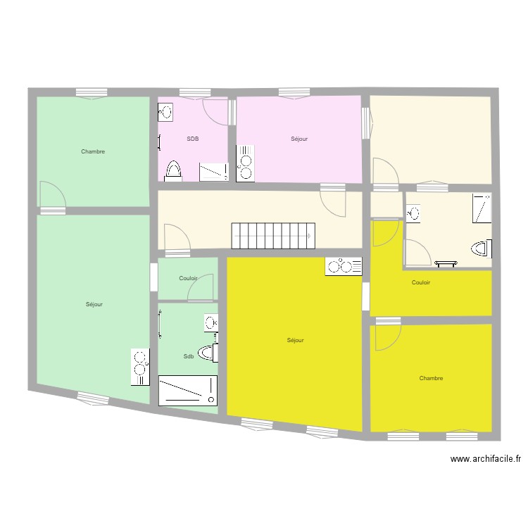 1er AM1 Appareil san et CH. Plan de 0 pièce et 0 m2