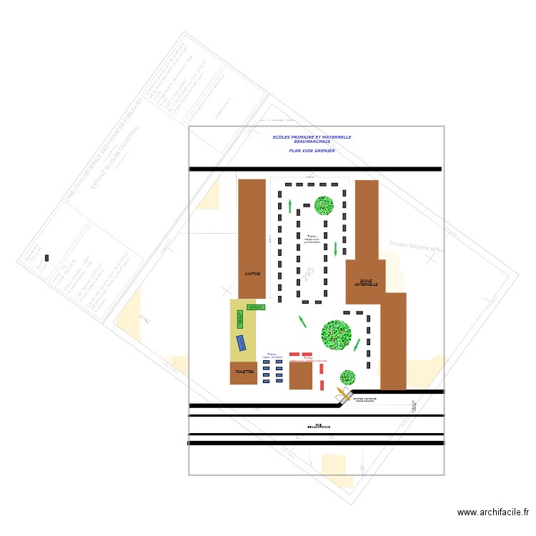 ¨Plan vide grenier école Beaumarchais - V2. Plan de 0 pièce et 0 m2