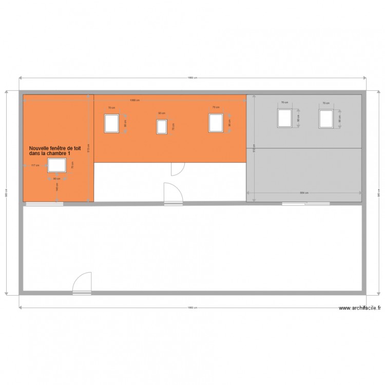 maison et toit et fenetres. Plan de 0 pièce et 0 m2
