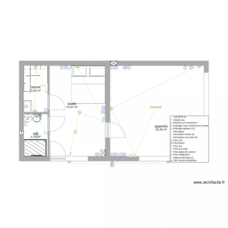 appentis studio longefond appareillage. Plan de 