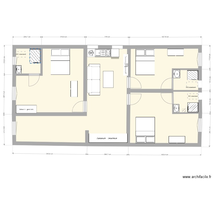 METOUIA6. Plan de 6 pièces et 84 m2