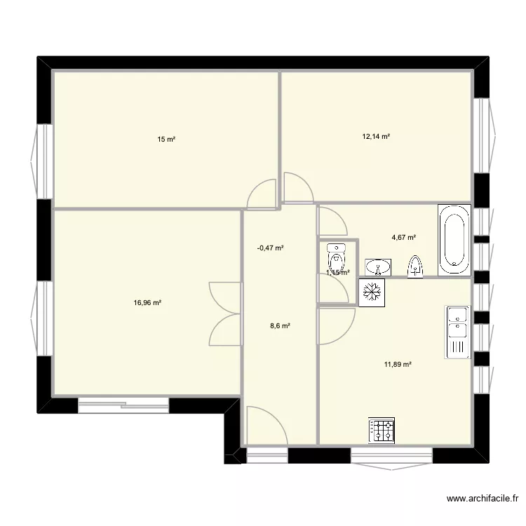 Maison. Plan de 8  et 143 m²