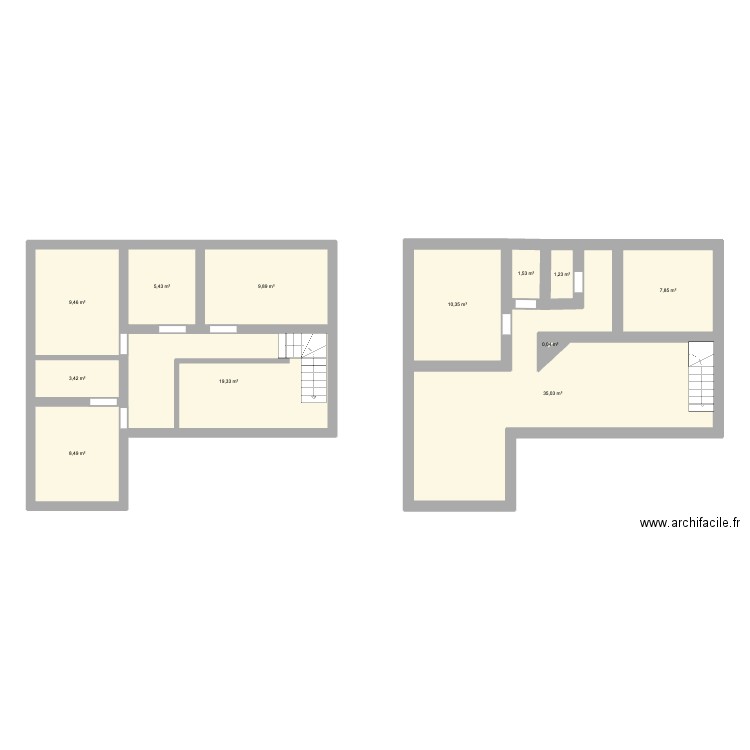 Clayes. Plan de 12 pièces et 112 m2