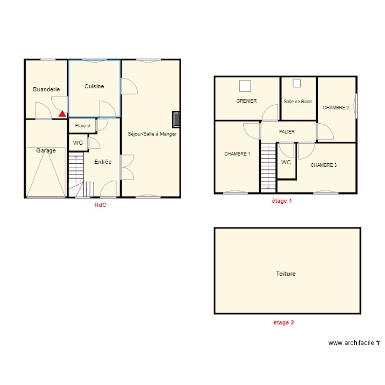 MONNIER GEVEZE 2. Plan de 0 pièce et 0 m2