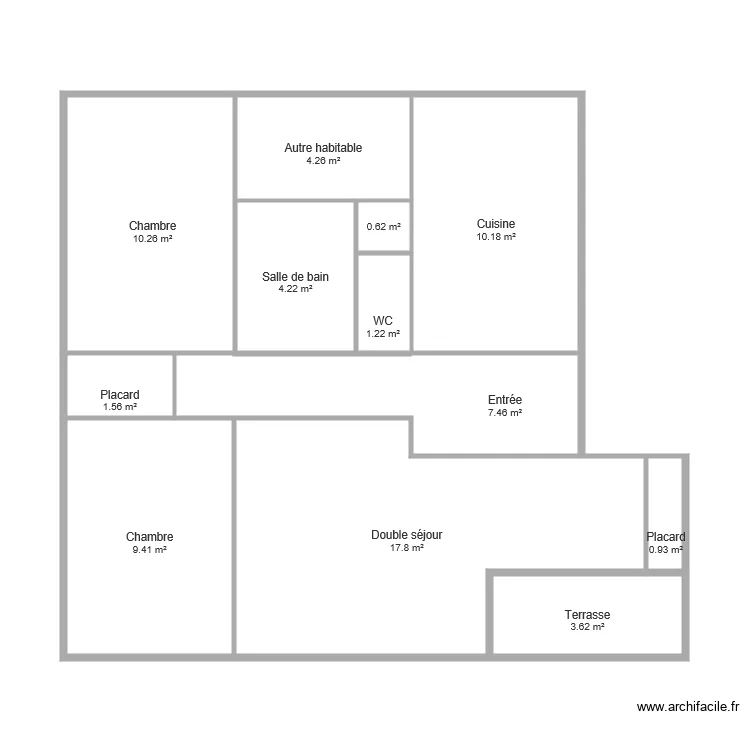 Appartement Ouafae Julien. Plan de 