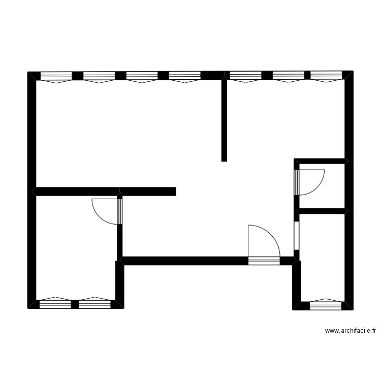 NOBLES. Plan de 4 pièces et 57 m2