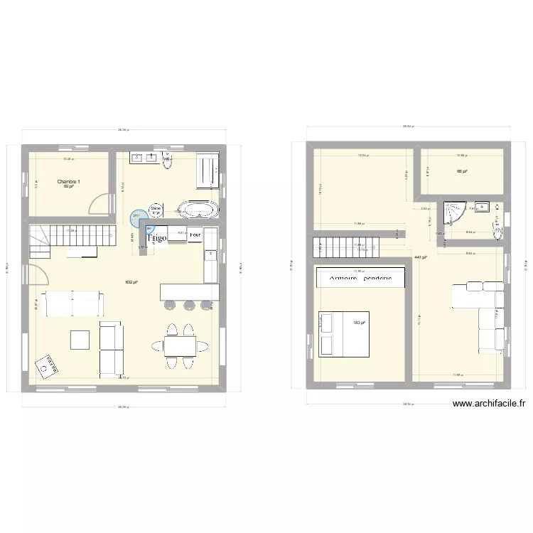 chalet 1. Plan de chalet 1. Plan de