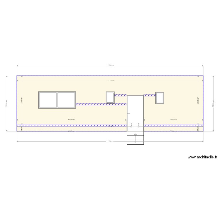 Façade maison. Plan de 0 pièce et 0 m2