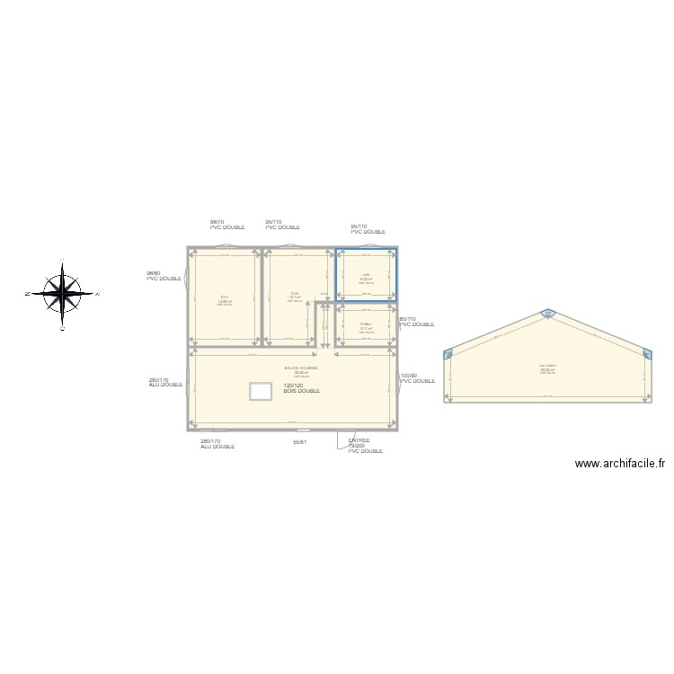 combes. Plan de 0 pièce et 0 m2