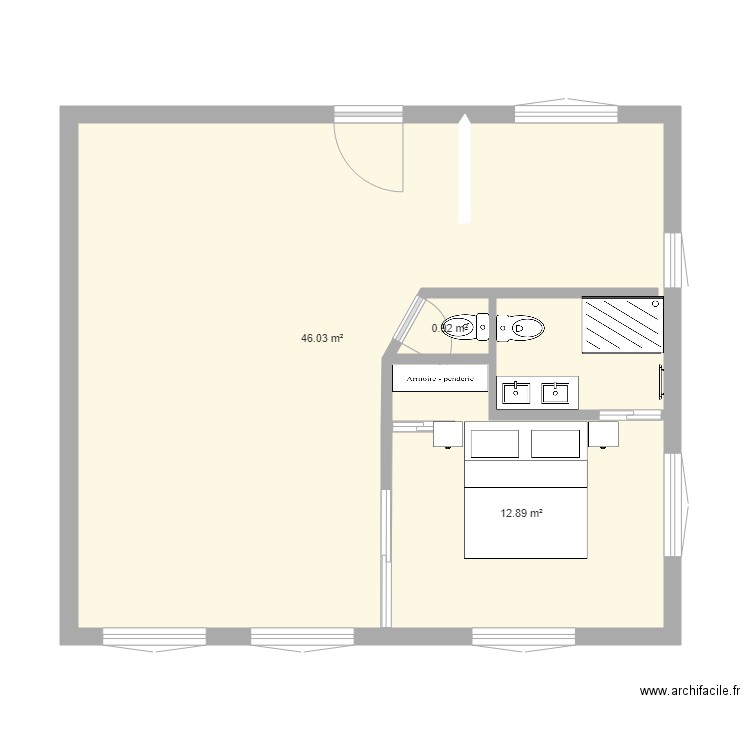 Proposition plan appartement B. Plan de 0 pièce et 0 m2