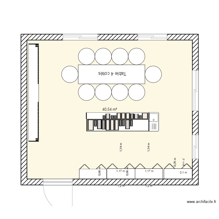 THYCIA. Plan de 1 pièce et 41 m2