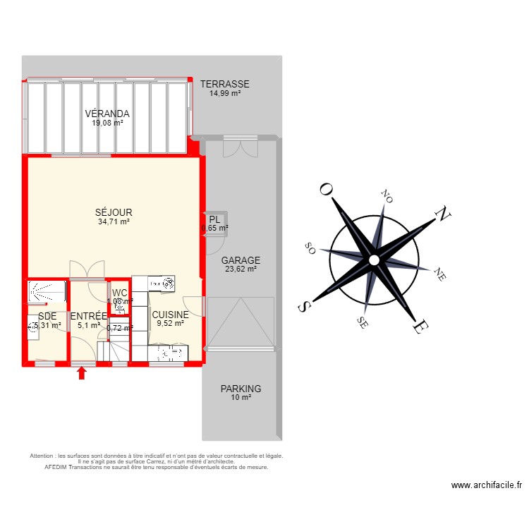 BI 16162 - . Plan de 23 pièces et 194 m2