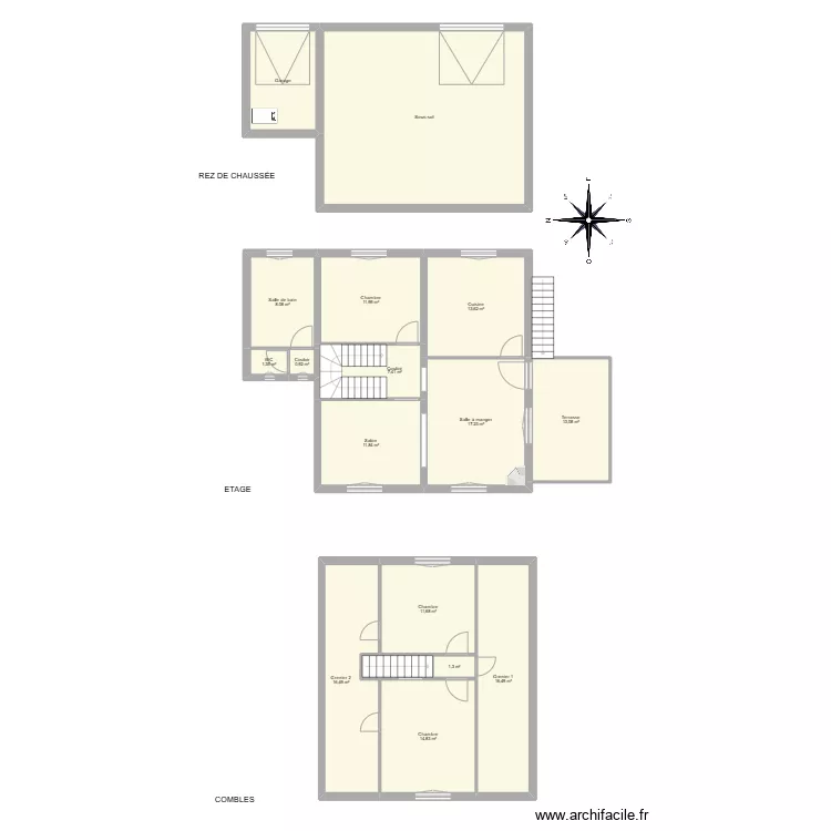 COURT Jean-Baptiste - SAINTE FORTUNADE. Plan de 