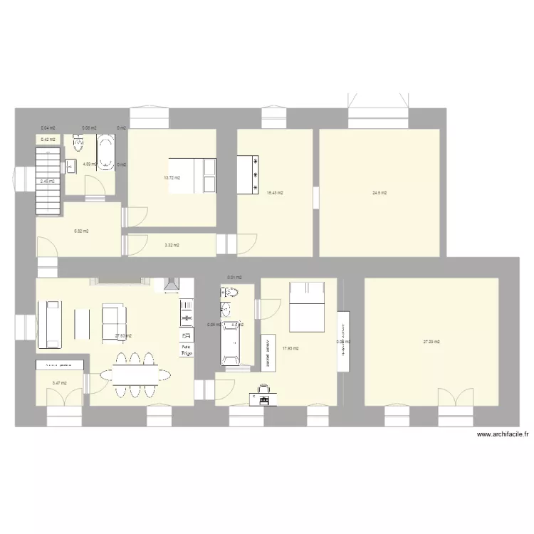 Maison Preignan Evolution. Plan de 