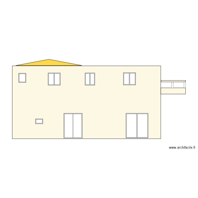 facade ouest modifiée 2. Plan de 0 pièce et 0 m2