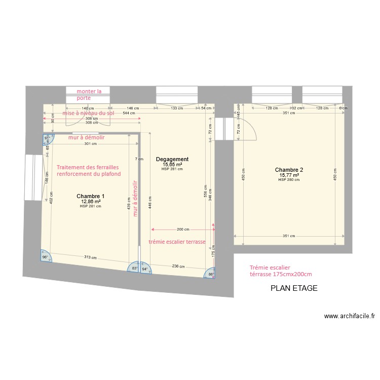 1er etage saint aubin pour maçon. Plan de 0 pièce et 0 m2