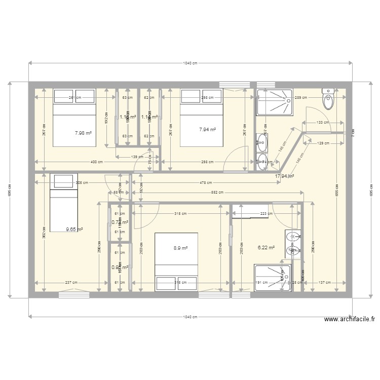 etage ch4 projet 2. Plan de 0 pièce et 0 m2