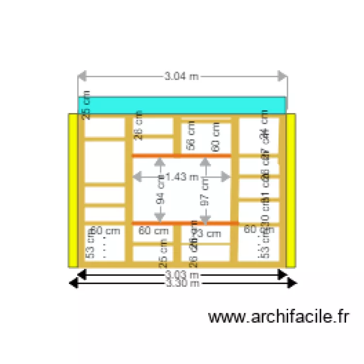 Biblioth&egrave;que projet 1. Plan de 