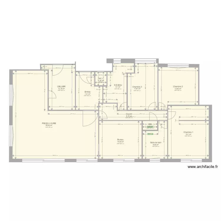 LAPELLEGERIE. Plan de 