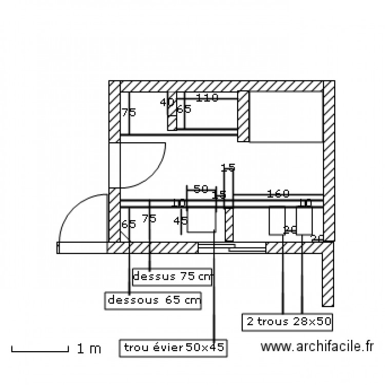 cuisi intérieure . Plan de 0 pièce et 0 m2