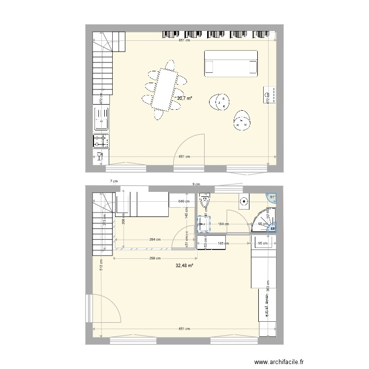 avec 3litssuperposésbox. Plan de 0 pièce et 0 m2