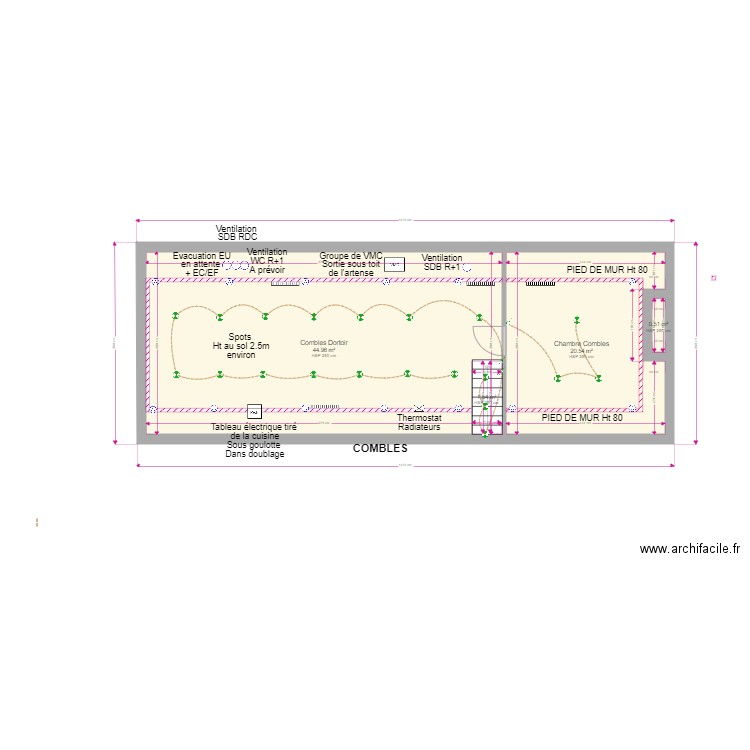 LOLL V0. Plan de 8 pièces et 167 m2