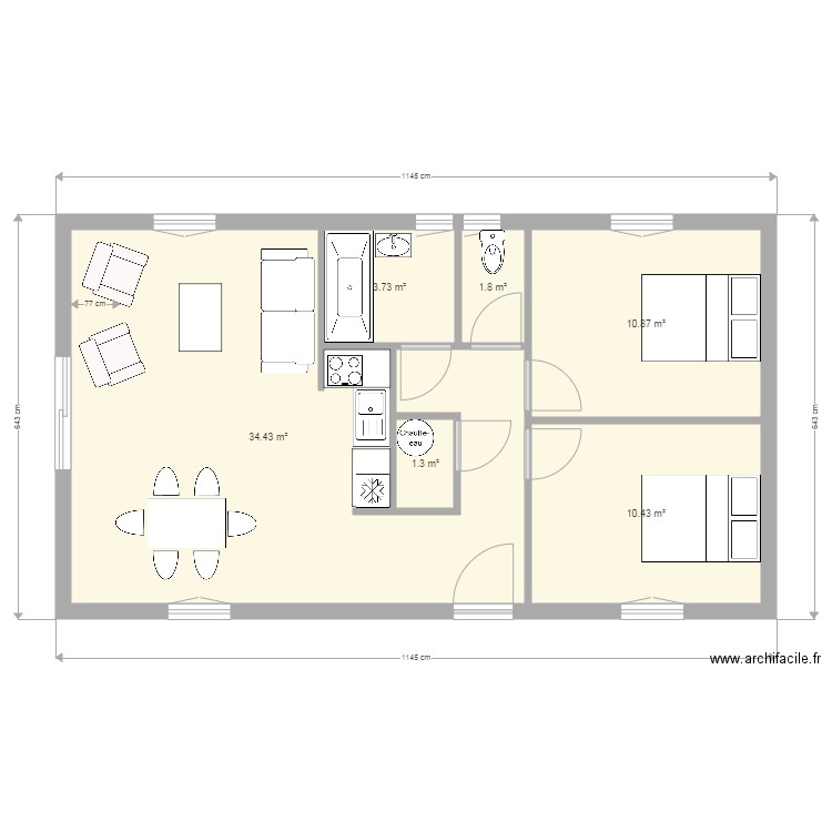 maison lotissement 63 m. Plan de 0 pièce et 0 m2